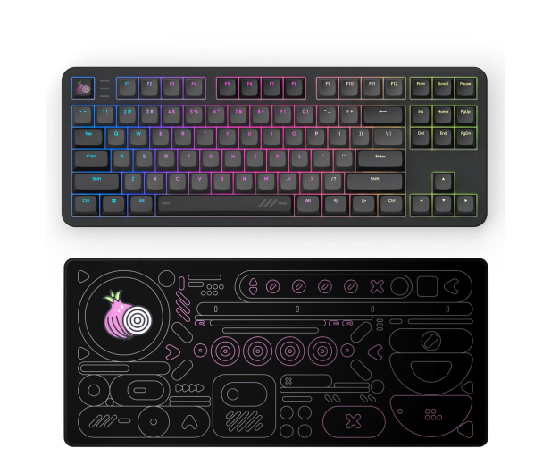 Dark Project ALU87A Onionite V2 Wired Black G3MS Hot-Swap RGB + podkładka - 1507289 - zdjęcie